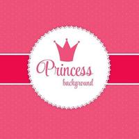 Princess Crown  Background Vector Illustration.