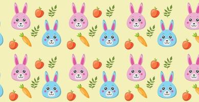 Seamless pattern, holiday elements, Easter bunny vector