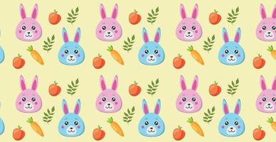 Seamless pattern, holiday elements, Easter bunny vector