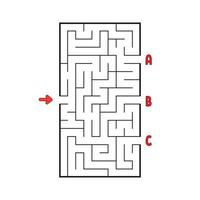 Abstact labyrinth. Game for kids. Puzzle for children. Maze conundrum. Vector illustration