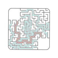 Abstact labyrinth. Game for kids. Puzzle for children. Maze conundrum. Vector illustration.