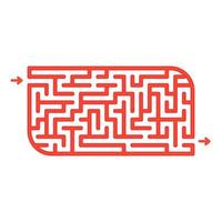 Abstact labyrinth. Game for kids. Puzzle for children. Maze conundrum. Color vector illustration.