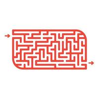 Abstact labyrinth. Game for kids. Puzzle for children. Maze conundrum. Color vector illustration.