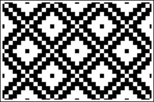 Nordic geometric oriental seamless pattern modern design with black and white color. vector