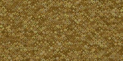 Abstract geometric pattern circles overlapping traditional gold background vector