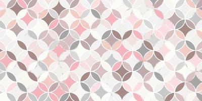 Abstract geometric seamless pattern circle overlapping pastel color with marble line elegant background vector