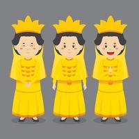 Central Sulawesi Character with Various Expression vector