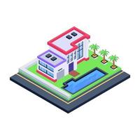 Mansion and Modern House vector