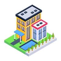 Mansion and Modern House vector