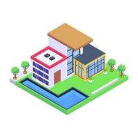 Bungalow and Home Building vector