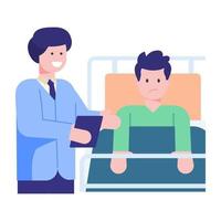 Hospital Bed And Patients vector