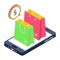 Mobile Shopping Payment vector