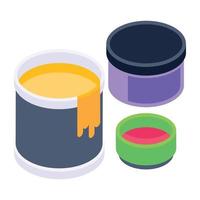 Paint Colors and Jar vector