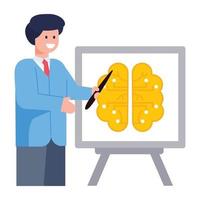 maestro y aprendizaje del cerebro vector