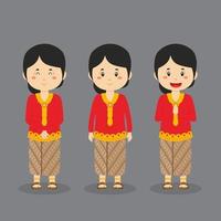 East Java Character with Various Expression vector