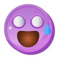 Cold Sweat Emoji vector