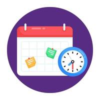 Time Table and Calendar vector