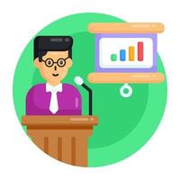 Business Lecture and presentation vector