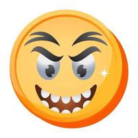 Angry Laugh Emoji vector