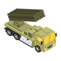 camión portador de misiles vector