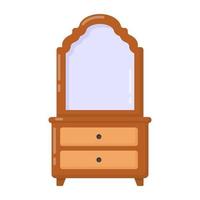 Mirror  Dressing Table vector