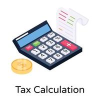 Accounting Tax Calculation vector