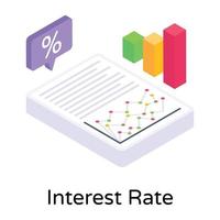 tasa de interés de préstamos vector