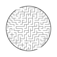 Abstract round maze. Game for kids and adults. Puzzle for children. Labyrinth conundrum. Flat vector illustration isolated on white background.