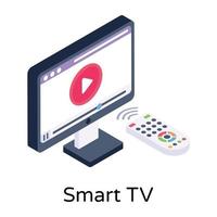 smart tv y lcd vector