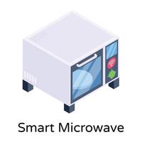 Smart Microwave Oven vector