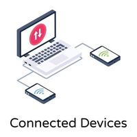 dispositivos conectados a internet vector