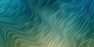 Light Blue, Yellow vector background with curved lines.