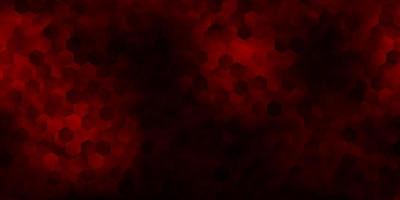 Dark red vector texture with colorful hexagons.