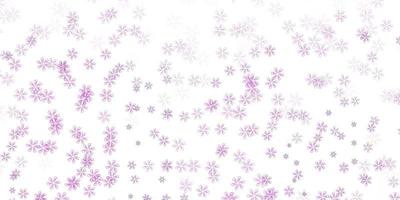 Light purple, pink vector abstract texture with leaves.