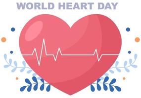 World Heart Day Illustration To Make People Aware The Importance Of Health, Care And Prevention Various Diseases vector