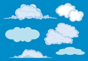 Set of Cloud Icon on a Blue Background For Additional to Your Design vector