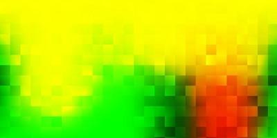 plantilla de vector verde claro, amarillo con formas abstractas.
