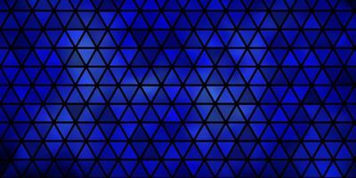 Telón de fondo de vector azul oscuro con líneas, triángulos.