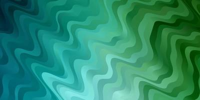 Light Blue, Green vector pattern with curves.