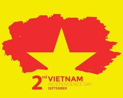 vector de cepillo del día de la independencia de vietnam