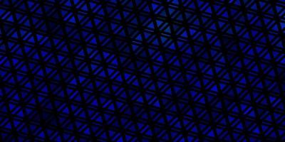 Dark BLUE vector background with triangles.