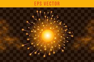 Set fire effect EPS Vector glow object illuminated isolated