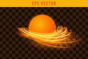 Set fire effect EPS Vector glow object illuminated isolated