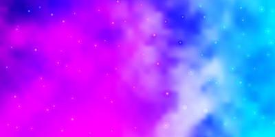 Light Pink, Blue vector layout with bright stars.