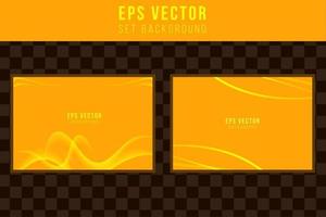 Set yellow background abstract orange monochrome editable design vector