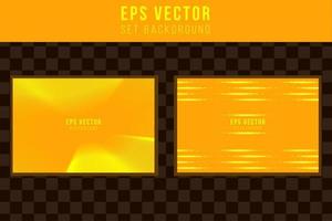 Establecer fondo amarillo abstracto naranja monocromo diseño editable vector