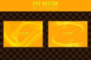 Set yellow background abstract orange monochrome editable design vector