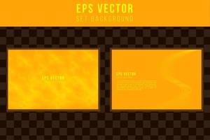 Set yellow background abstract orange monochrome editable design vector