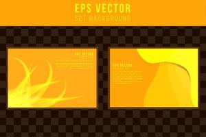 Set yellow background abstract orange monochrome editable design vector