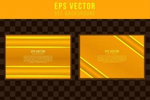 Set yellow background abstract orange monochrome editable design vector